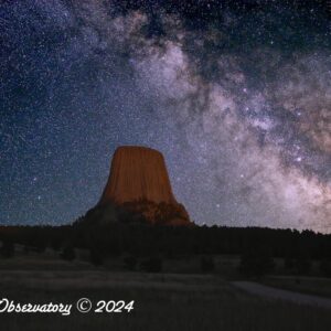 Milky Way over Devil's Tower